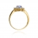 Złoty pierścionek z tanzanitem i brylantami BD303TZ