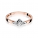 Pierścionek z różowego złota z brylantem 0.05ct BD30/R