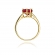 Złoty pierścionek z rubinem i brylantami BD31R