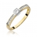 Złoty pierścionek zaręczynowy z brylantami 0.24ct BD327