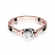 Pierścionek z różowego złota z brylantem 0.10ct BD329/R
