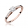 Pierścionek z różowego  złota z brylantami 0.13ct BD34/R