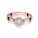 Pierścionek z różowego złota z brylantami 0.22ct BD362/R
