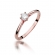 Pierścionek z różowego złota z brylantem 0.15ct BD365/R