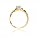 Złoty pierścionek zaręczynowy z brylantem 0.23ct BD36/23