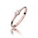 Pierścionek z różowego złota z brylantem 0.09ct BD370/R