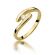 Złoty pierścionek zaręczynowy z brylantem 0.09ct BD373