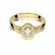 Złoty pierścionek zaręczynowy z brylantami 0.25ct BD390