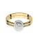 Złoty pierścionek zaręczynowy z brylantami 0.21ct BD393