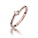 Pierścionek z różowego złota z brylantem 0.09ct BD395/R