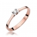 Pierścionek z różowego złota z brylantem 0.09ct BD407/R