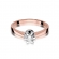 Pierścionek z różowego złota z brylantem 0.25ct BD408/R