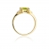 Złoty pierścionek z oliwinem i brylantami BD40BO