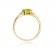 Złoty pierścionek z oliwinem i brylantami BD40O