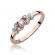 Pierścionek z różowego złota z brylantami 0.12ct BD414/R