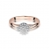 Pierścionek z różowego złota z brylantami 0.11ct BD419/R