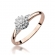 Pierścionek z różowego złota z brylantami 0.11ct BD419/R
