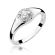 Pierścionek zaręczynowy z białego złota z brylantami 0.17ct BD41/W
