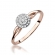 Pierścionek z różowego złota z brylantami 0.12ct BD421/R