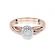 Pierścionek z różowego złota z brylantami 0.12ct BD421/R