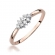 Pierścionek z różowego złota z brylantami 0.11ct BD427/R