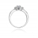 Pierścionek zaręczynowy z białego złota z brylantami 0.33ct BD43/W