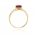 Złoty pierścionek z rubinem i brylantami BD50R