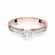 Pierścionek z różówego złota z brylantami 0.36ct BD52/R