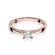 Pierścionek z różowego złota z brylantem 0.08ct BD7/R