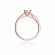 Pierścionek z różowego złota z brylantem 0.08ct BD7/R