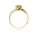 Złoty pierścionek z oliwinem i brylantami BD84O