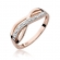 Pierścionek z różówego złota z brylantami 0.06ct BD90/R