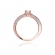 Pierścionek z różowego złota z brylantami 0.44ct BD9/R