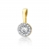 Złota zawieszka kółeczko z brylantami 0,22ct ZBD443