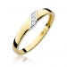 Złoty pierścionek zaręczynowy z brylantami 0.02ct BD176