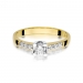Złoty pierścionek zaręczynowy z brylantami 0.37ct BD339